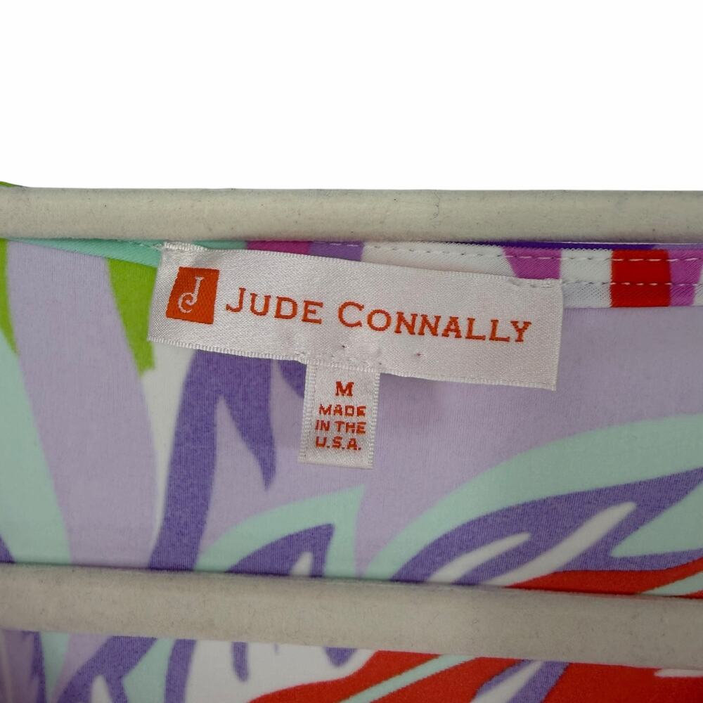 Jude Connally Colorful Bold Floral Print V-Neck Blouse Size Medium - Picture 5 of 6